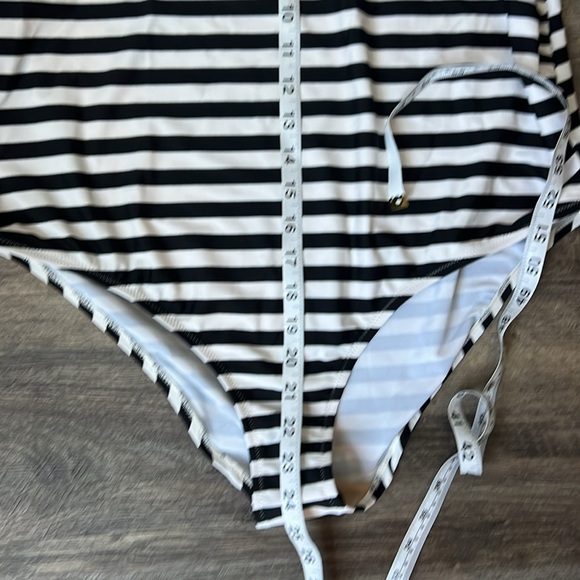 MOTHERHOOD MATERNITY Beach Bump™ Striped Halter One Piece Maternity Swim Sz XL + - Picture 10 of 11